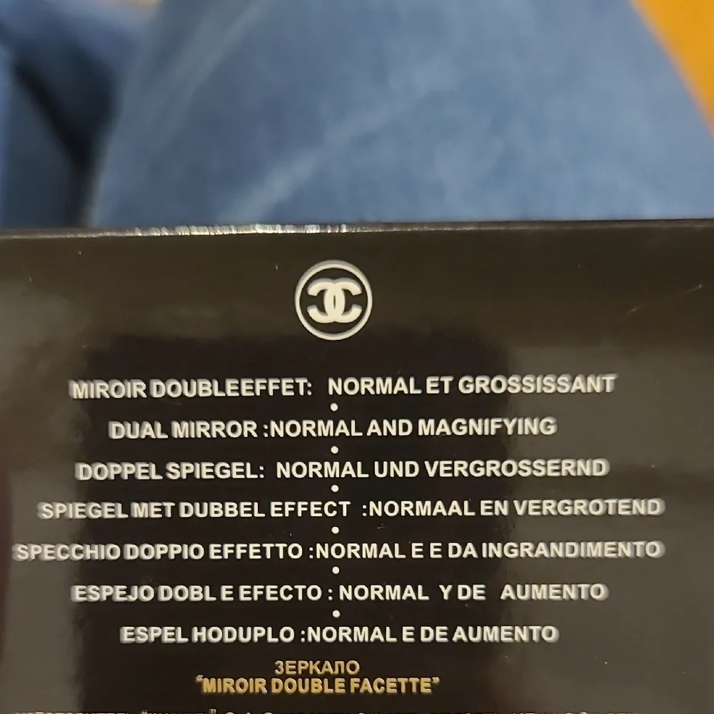 Chanel Black Double Mirror Duo